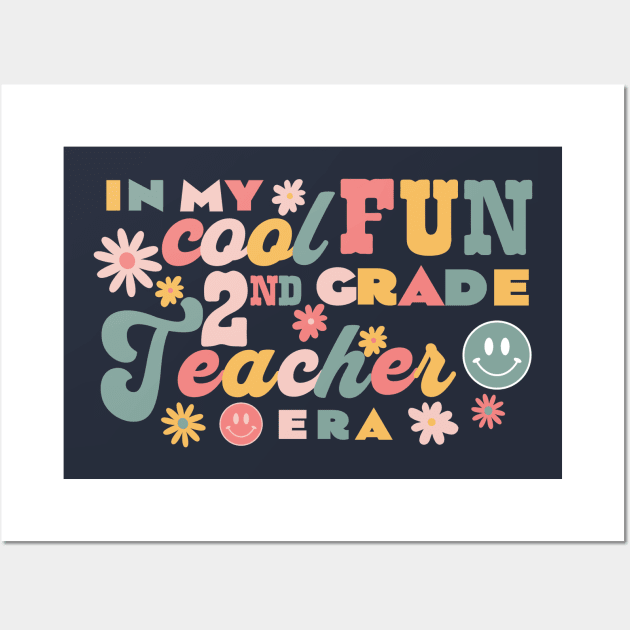 2nd Grade Teacher Gift - In my Second Grade Era Groovy Wall Art by babypinch